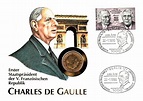 Numisbrief, Charles de Gaulle, Erster Staatspräsident Frankreichs ...