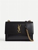 saint laurent sunset bolso cruzado de cuero negro dorado – Tienda de ...