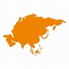 Mapa continental asiático - Descargar PNG/SVG transparente