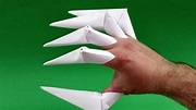 How to make claws out of paper step by step - YouTube