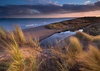 Admiring the view at Balmedie Beach, Aberdeenshire & North Sea coast ...