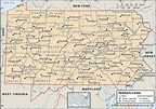 Map Of Pennsylvania With Counties And Cities - Nat Laurie