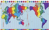 Printable Time Zone Map