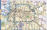 Memphis TN roads map, highway map Memphis city and surrounding area