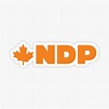 " New Democratic Party of Canada" Sticker for Sale by BluePencilArt ...