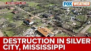 Aerial View Shows Destruction, Homes Flattened In Silver City, MS From ...