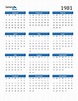 1981 Calendar (PDF, Word, Excel)