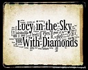 Lucy in the Sky With Diamonds Lyrics The Beatles by no9images, $15.00 ...