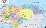 Most Detailed and Largest Honduras Map and Flag – Travel Around The ...