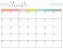 Monthly Calendar {FREE Printable}