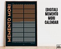 Memento Mori, Life Calendar in Weeks, Stoicism Poster, Death Calendar ...