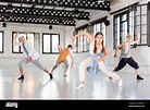 Teenagers training contemporary dance at studio Stock Photo - Alamy