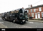 The Newcastle United team bus arrives prior to the Premier League match ...