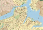 Boston Downtown Map | Digital Vector | Creative Force