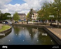 River Thet Thetford town centre Norfolk England Stock Photo - Alamy