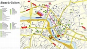Touristischer stadtplan von Saarbrücken