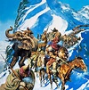 Hannibal crossing the Alps, Second Punic War, 218 BC stock image | Look ...