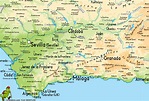 Large Detailed Map Of Andalusia With Cities And Towns Andalusia Map ...