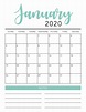 FREE 2020 Printable Calendar Template (2 colors!) - I Heart Naptime