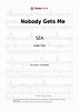 SZA - Nobody Gets Me acordes, tablaturas para guitarra en Note-Store ...