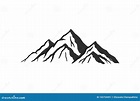 Silueta De Montaña - Icono Vectorial Picos Rocosos Cordilleras Icono De ...
