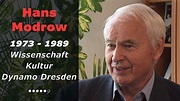 Mein Leben in Dresden / Zeitzeugen DDR Politik / Hans Modrow - YouTube