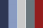 blue and grey w red accent Color Palette