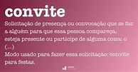 Convite - Dicio, Dicionário Online de Português