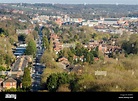 High Wycombe, Buckinghamshire, England, U.K. viewed from West Wycombe ...