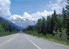 Yellowhead Highway (BC Highway 16) through Mt. Robson Provincial Park ...