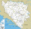 Detailed Clear Large Road Map of Bosnia and Herzegovina - Ezilon Maps