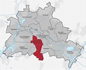 Carte de Berlin avec le quartier de Schoneberg | Carte de berlin ...