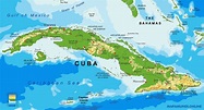⊛ Mapa de Cuba ·🥇 Político & Físico Para Imprimir