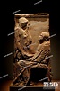 Funerary stele, 450-425 BC, from Pherai, Thessaly, Greece, Stock Photo ...