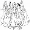 dibujos de princesas disney para colorear e imprimir gratis - Dibujos De