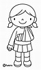 Girl With Broken Arm. Free Coloring Page - Coloring Home