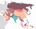 Mapa geográfico de Asia | PDF | PNG | Imprimir | Dibujar y Pintar