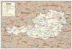 Large detailed political and administrative map of Austria with ...