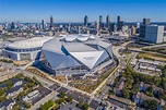 Drone Photograph of the Mercedes Benz-Stadium in Atlanta, Georgia ...