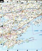 Road map Kingston city surrounding area (Ontario, Canada) free large scale