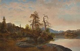 Hans Gude (1825-1903): Forestal Landscape with a Lake, 1849 | Landscape ...
