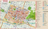 Touristischer stadtplan von Freiburg im Breisgau
