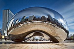 The Bean Cloud Gate Sculpture Chicago. Photograph by Jens Lambert