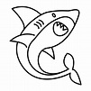 Dibujo de tiburón para colorear e imprimir - Dibujos y colores