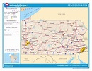 Large detailed map of Pennsylvania state. Pennsylvania state large ...