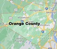 Orange County on the map of New York 2024. Cities, roads, borders and ...