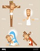 La pasión de Cristo ilustraciones de dibujos animados Imagen Vector de ...