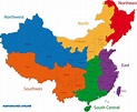 ⊛ Mapa de China ·🥇 Político & Físico Imprimir | Colorear | Grandes
