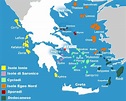 Mappa delle isole greche