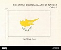 CYPRUS FLAGS. National Flag 1965 old vintage print picture Stock Photo ...
